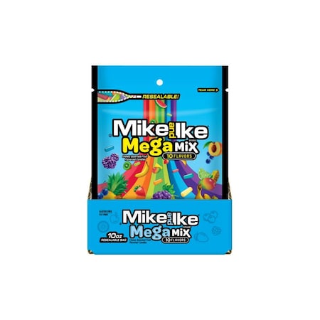 Mike & Ike Mike And Ike 10 oz. Mega Mix Stand Up Bag, PK8 7097049295